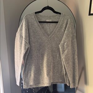 Lucky Brand Heather Gray V-Neck Sweater